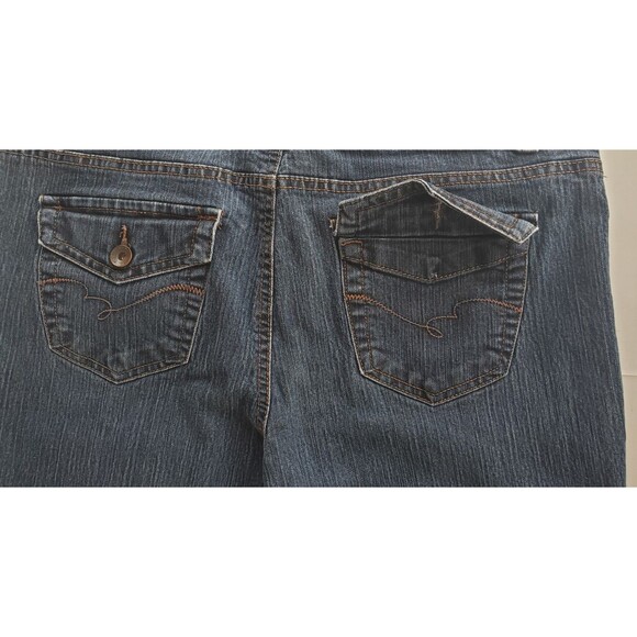 Nine West Bootcut Back Flap Pockets Women's size 16 Dark Wash Blue Denim jeans - Picture 13 of 13